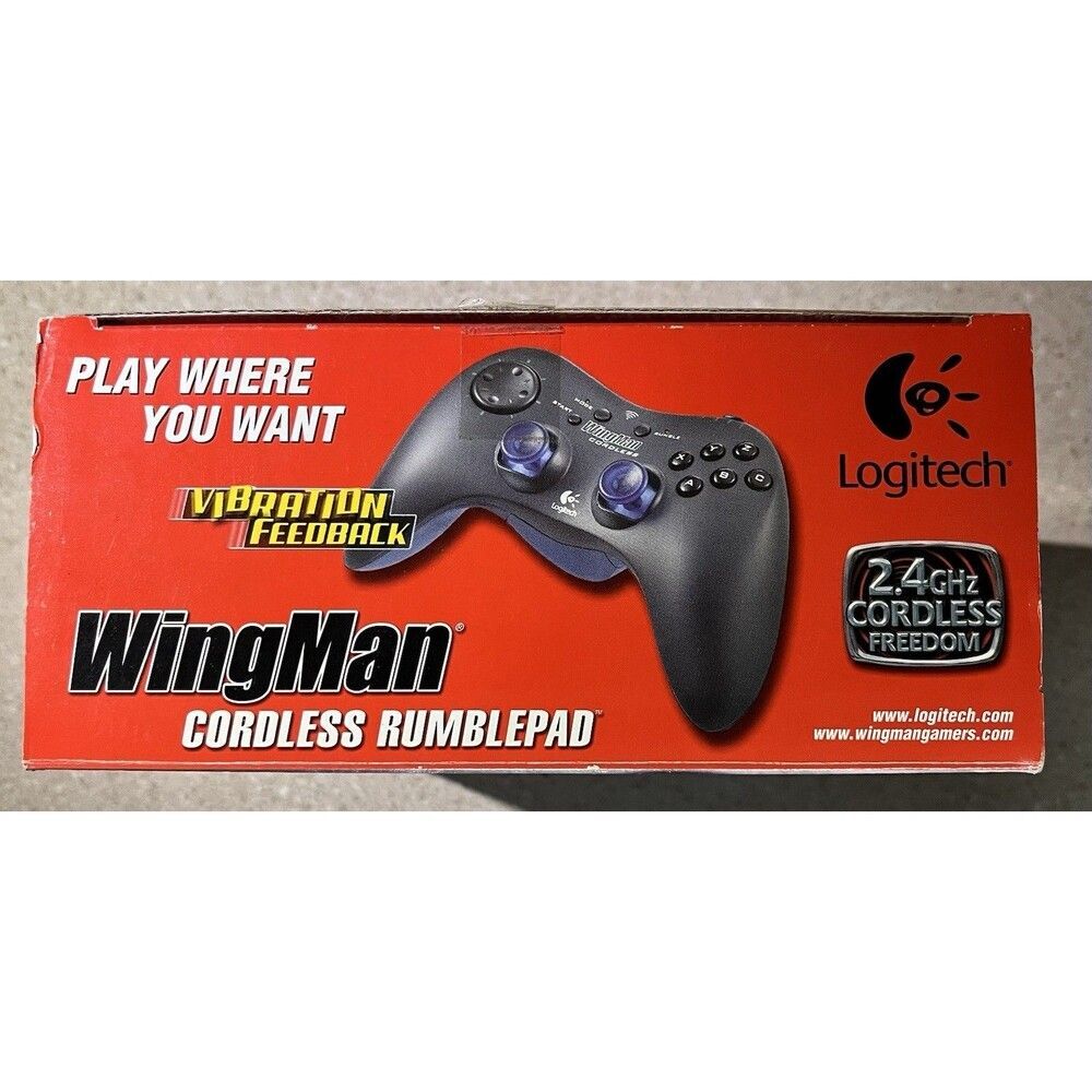 Logitech WingMan Cordless Rumblepad Wireless 2.4GHz Gamepad PC USB Vibration - Picture 5 of 5